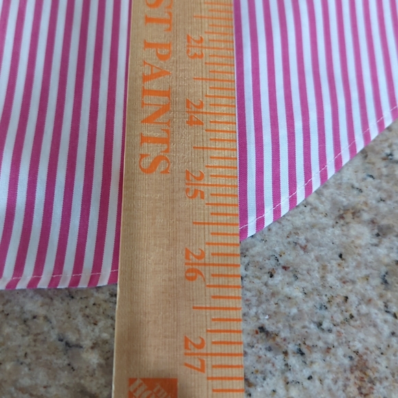 Lauren Ralph Lauren Woman Sz L Preppy Pink Striped Shirt Long Sleeve Button Up - Picture 8 of 9